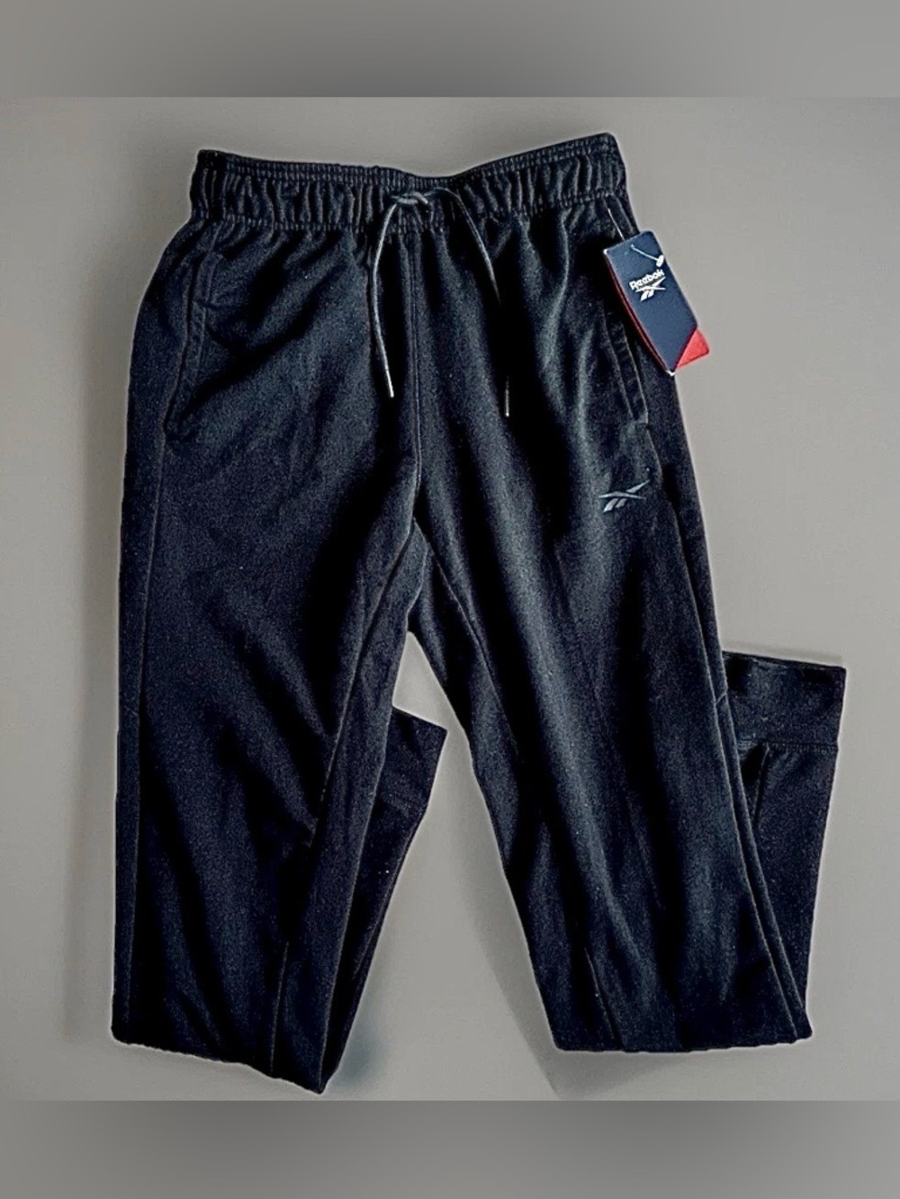 NWT Reebok Women’s Jump Squat Joggers Tapered Slim Black•Cotton Blend•Small